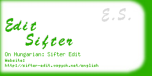 edit sifter business card